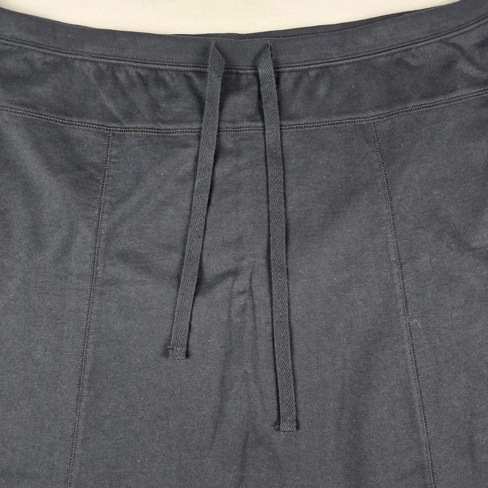 Avenue Active Skort Women 18/20 Black Drawstring Elastic Waist Built-in Shorts